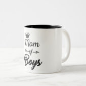 男の子のツートーンコーヒー・マグのお母さん ツートーンマグカップ (正面右)