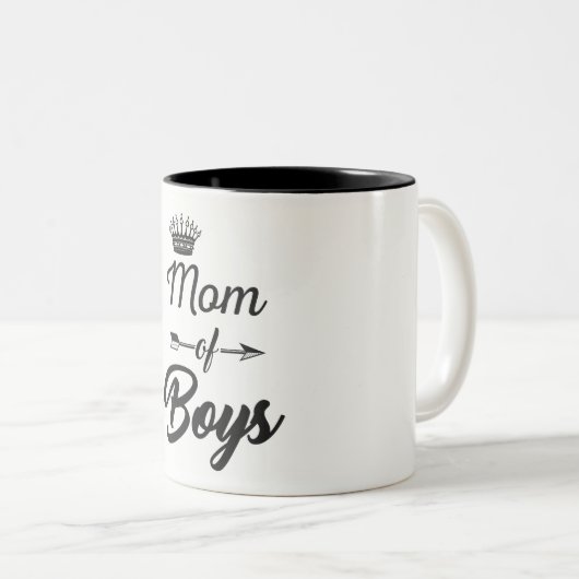 男の子のツートーンコーヒー・マグのお母さん ツートーンマグカップ (正面右)