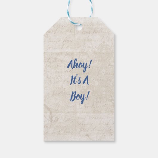 男の子のテーマだ航海の ギフトタグ (裏面)