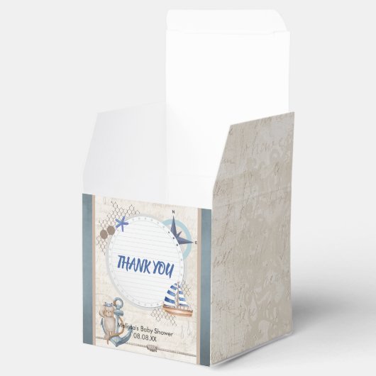 男の子のテーマの赤航海のちゃんシャワーを浴びる フェイバーボックス (オープン)