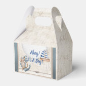 男の子のテーマの赤航海のちゃんシャワーを浴びる フェイバーボックス (裏面サイド)