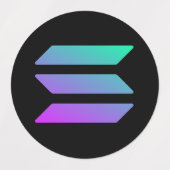 男の子のトレーダモダンー用SOLANAアルトコインシール ラベル (デザイン2)