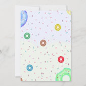 男の子のドーナツ誕生日パーティーの招待 招待状 (裏面)