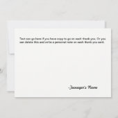 男の子のナンバープレートのサンキューカード サンキューカード (裏面)