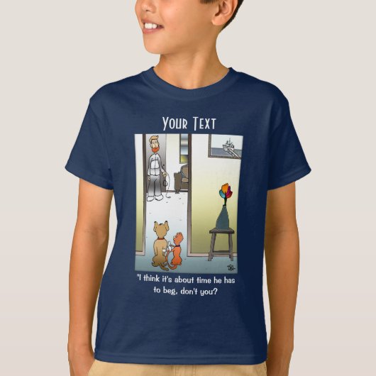 男の子のネイビーTシャツを頼む Tシャツ (正面)