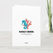 男の子のハッピーバースデーカードは海底でパーソナライズ サンキューカード (裏面)