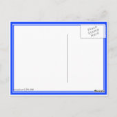 男の子のハッピーバースデーバルーン(ブルートリム) ポストカード (裏面)