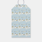 男の子のハロウィンゴーストとブラックリボンのベイビーシャワー ギフトタグ (裏面)