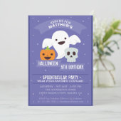 男の子のハロウィーン誕生日パーティーの招待状 招待状 (スタンド正面)