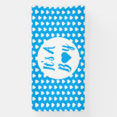 男の子のハート 横断幕 (縦)