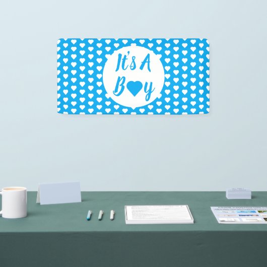 男の子のハート 横断幕 (トレードショー)