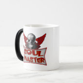 男の子のバイクもしくは自転車に乗る人のTシャツおよび男の子のギフト モーフィングマグカップ (正面左)