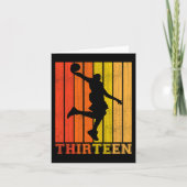 男の子のバスケットのための幸せな13誕生日の装飾 カード (正面)
