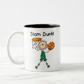 男の子のバスケットボールの確実 ツートーンマグカップ (左)