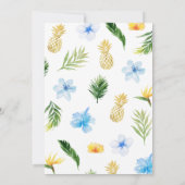 男の子のパイナップルベイビーシャワー 招待状 (裏面)