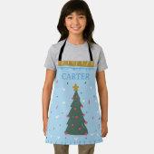男の子のパーソナライズされたクリスマスのキッチンエプロン エプロン (インサイチュ)
