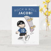 男の子のパーソナライズされた誕生日カード カード (黄色い花)