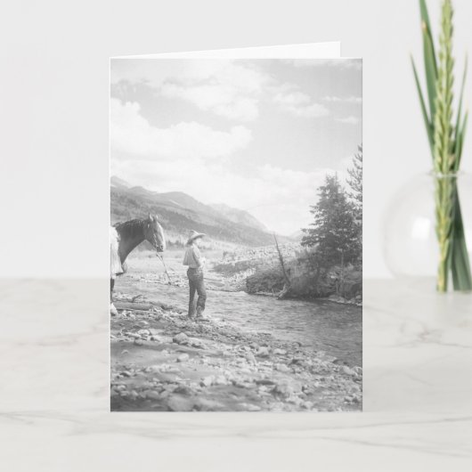 男の子のフライフィッシング カード (正面)