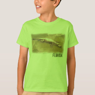男の子のフロリダのわにワイシャツ Tシャツ