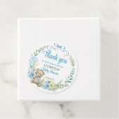 男の子のフローラリースの赤ちゃんシャワーお願い フェイバータグ (インサイチュ)