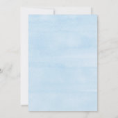 男の子のブルー・ハイランド牛の赤ちゃんお披露目パーティー 招待状 (裏面)