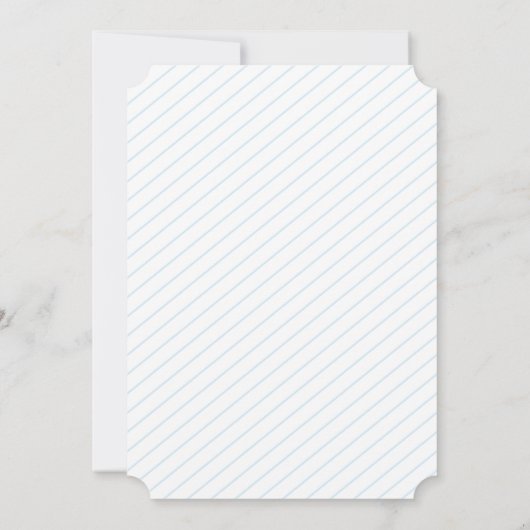 男の子のブロックのベビーシャワーの招待状 招待状 (裏面)