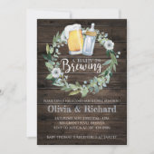 男の子のベビーは醸造ベビーシャワー招待状 招待状 (正面)