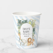 男の子のベビーシャワーにおすすめのジャングルサファリ動物 紙コップ (裏面)