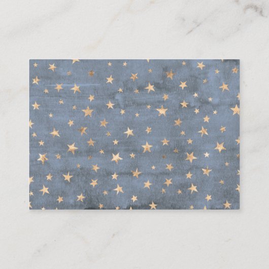 男の子のベビーシャワーのためのベビーの予言カード コーリングカード (裏面)