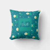 男の子のベビーシャワーのための大胆な幾何学的なオーダーメイドクッション クッション (正面)