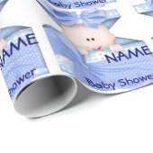 男の子のベビーシャワーのギフトの包装紙 ラッピングペーパー (ロールコーナー)