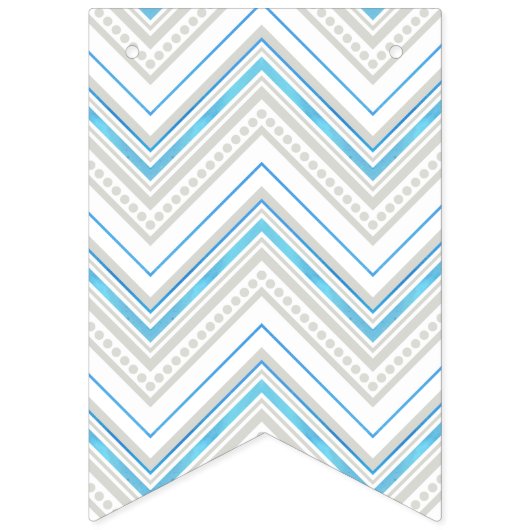 男の子のベビーシャワーのパーティーの装飾のクジラの海洋波 バンティングフラッグ (第1の旗)