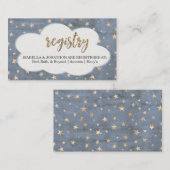 男の子のベビーシャワーの招待状のための登録の挿入物 エンクロージャーカード (正面/裏面)