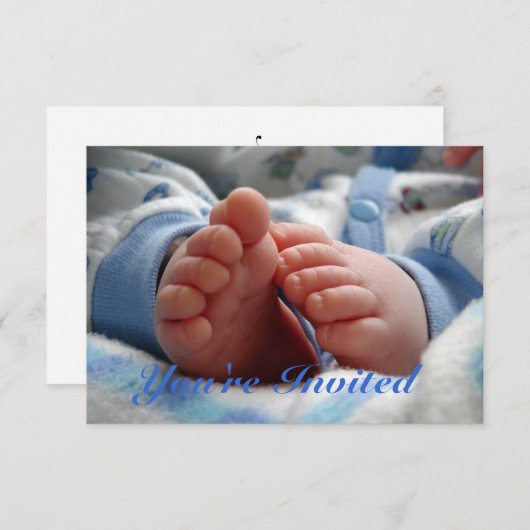 男の子のベビーシャワーの招待状 招待状 (正面/裏面)