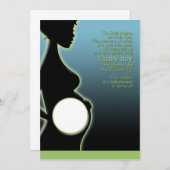 男の子のベビーシャワーの招待 招待状 (正面/裏面)