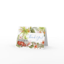 男の子のベビーシャワーの波の熱帯ビーチは感謝していしています