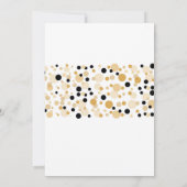 男の子のベビーシャワーの金ゴールドをぽんと鳴らすために及びエレガント黒くするために用意して下さい 招待状 (裏面)