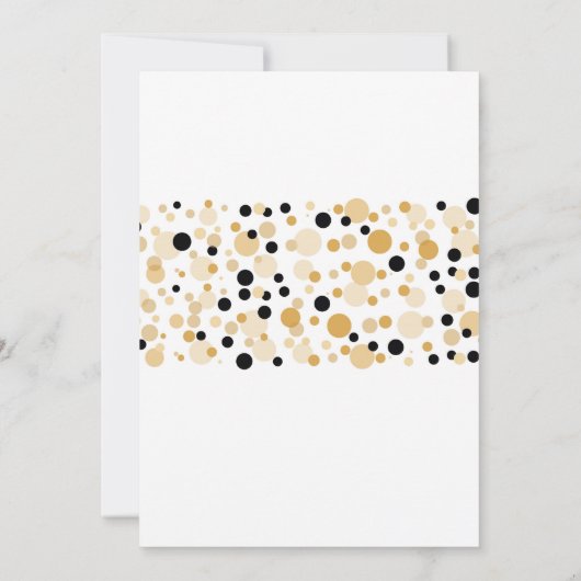 男の子のベビーシャワーの金ゴールドをぽんと鳴らすために及びエレガント黒くするために用意して下さい 招待状 (裏面)