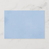 男の子のベビーシャワーの青いちょうネクタイはベビーのために予約します エンクロージャーカード (裏面)