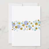 男の子のベビーシャワーの青い金ゴールドの招待をぽんと鳴らすために用意して下さい 招待状 (裏面)