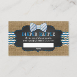 男の子のベビーシャワーディーパーレッフルチケット エンクロージャーカード