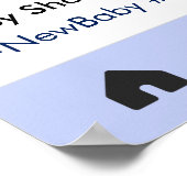 男の子のベビーシャワーパーティー小道具 フォトブースフレーム ポスター (角)