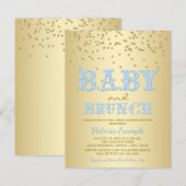 男の子のベビーシャワーブランチのベビーシャワー招待状 招待状 (正面/裏面)