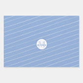 男の子のベビーシャワーモノパーソナライズされたグラムの足跡  ラッピングペーパーシート (正面3)