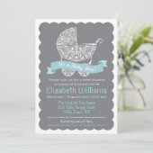 男の子のベビーシャワー招待状 招待状 (スタンド正面)