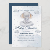 男の子のベビーシャワー招待状 招待状 (正面/裏面)