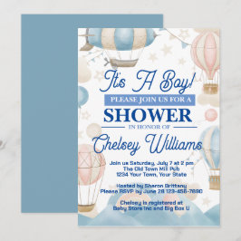 男の子のベビーシャワー招待状 招待状