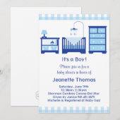 男の子のベビーシャワー招待状 招待状 (正面/裏面)