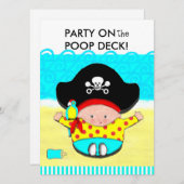 男の子のベビーシャワー招待状 招待状 (正面/裏面)