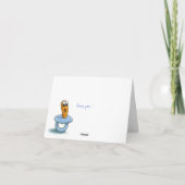 男の子のベビーシャワー - ありがとう サンキューカード (裏面)